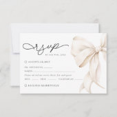 Elegante moderne, einfache Hochzeit RSVP Karte (Vorderseite)