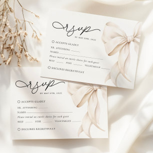 Elegante moderne, einfache Hochzeit RSVP Karte