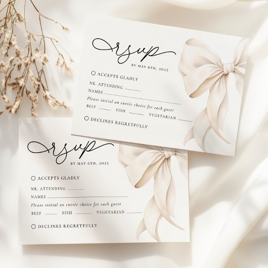 Elegante moderne, einfache Hochzeit RSVP Karte