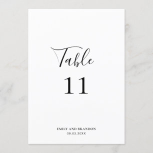 Elegante moderne einfache Hochzeitstisch-Nummer