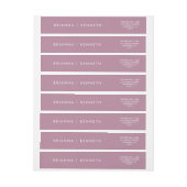 Elegante Moderne einfache Mauve Wedding (Bogen)