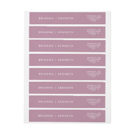 Elegante Moderne einfache Mauve Wedding