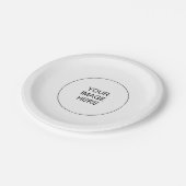 Elegante moderne, einfache Minimalistische Vorlage Pappteller (Schrägansicht)