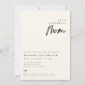 Elegante moderne einfache Mutter's day BRUNCH Einl Einladung (Vorderseite)