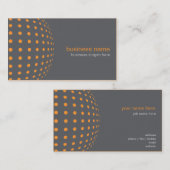 Elegante moderne einfache orange Kreise Visitenkarte (Vorne/Hinten)