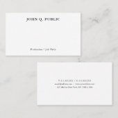 Elegante moderne, einfache Personalisierte Vorlage Visitenkarte (Vorne/Hinten)