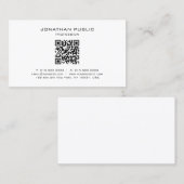 Elegante moderne einfache QR-Code-Vorlage Visitenkarte (Vorne/Hinten)