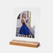 elegante, moderne, einfache Skript-Abschluss-Foto Acrylschild (Winkel)