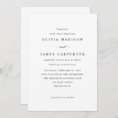 Elegante moderne, einfache Typografie Klassische H Einladung (Vorne/Hinten)