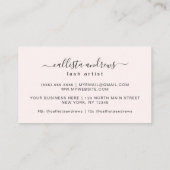 Elegante moderne, einfache Typografie-Lashes Visitenkarte (Rückseite)