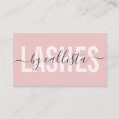 Elegante moderne, einfache Typografie-Lashes Visitenkarte (Vorderseite)
