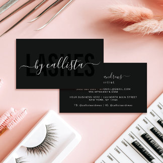 Elegante moderne, einfache Typografie-Lashes Visitenkarte