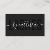 Elegante moderne, einfache Typografie-Lashes Visitenkarte (Vorderseite)