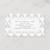 Elegante Moderne einfache Typografie Schönheit der Visitenkarte (Rückseite)