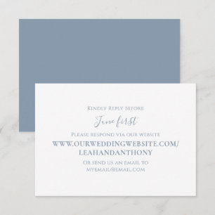 Elegante moderne, einfache und blaue Straße Via We RSVP Karte