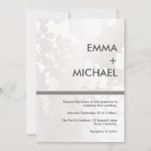 Elegante, moderne, einfarbige Silber-Einladung Einladung (Vorderseite)