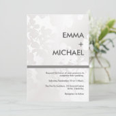 Elegante, moderne, einfarbige Silber-Einladung Einladung (Stehend Vorderseite)