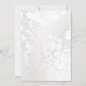 Elegante, moderne, einfarbige Silber-Einladung Einladung (Rückseite)