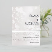 Elegante, moderne, einfarbige Silberfolie Folieneinladung (Stehend vorne)