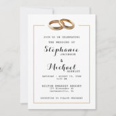 Elegante, moderne Einladung zu Hochzeiten (Vorderseite)