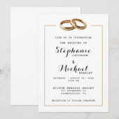 Elegante, moderne Einladung zu Hochzeiten (Vorne/Hinten)