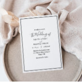 Elegante, moderne Einladung zur Hochzeit