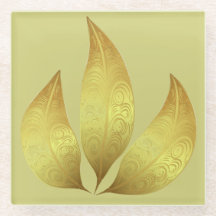 Elegante moderne, einzigartige goldene Blätter