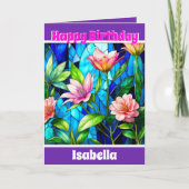 Elegante Moderne, einzigartige Sammlung der Flora Karte (Vorderseite)