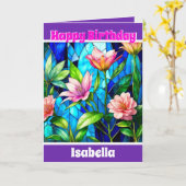 Elegante Moderne, einzigartige Sammlung der Flora Karte (Gelbe Blume)