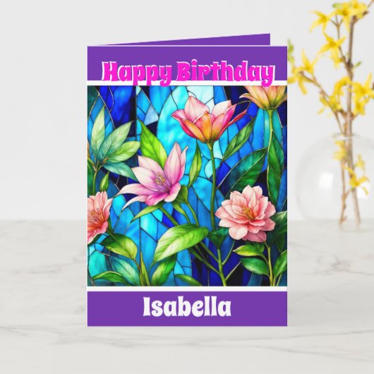 Elegante Moderne, einzigartige Sammlung der Flora Karte (Gelbe Blume)