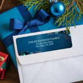 Elegante Moderne Eleganz Blau Weihnachten Rücksend