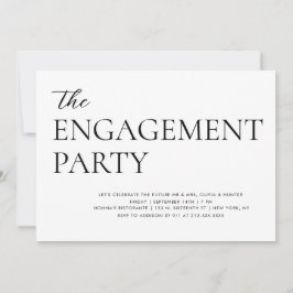 Elegante moderne Engagement-Partei Einladung