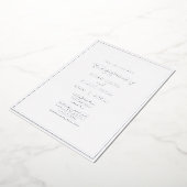 Elegante Moderne Engagement Partei Silver Folieneinladung (Gedreht)