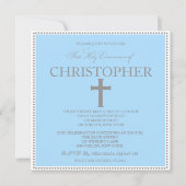 Elegante moderne Erste Kommune Einladung für Junge (Vorderseite)