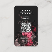 Elegante Moderne, erstklassige dunkle Rose Visitenkarte (Rückseite)