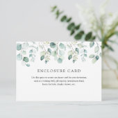 Elegante moderne Eukalyptus Greenery Eintrittskart Begleitkarte (Stehend Vorderseite)