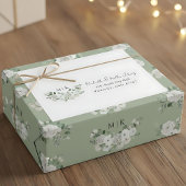 Elegante moderne Eukalyptus-Monogramm-Rücksendeadr