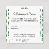 Elegante Moderne Eukalyptus Wählen Sie eine andere Empfehlungskarte (Rückseite)