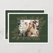 Elegante Moderne Fa La Foto Postkarte (Vorne/Hinten)