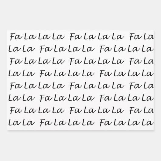 Elegante Moderne Fa. La La La Geschenkpapier Set (Vorderseite)