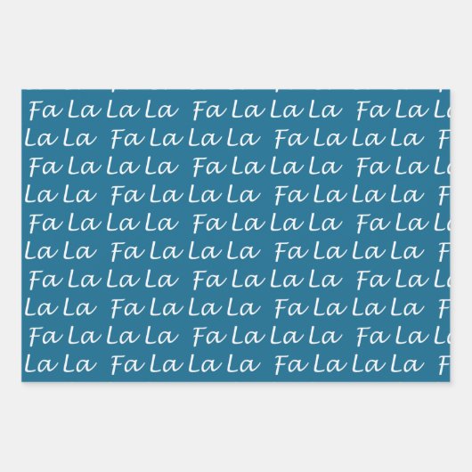 Elegante Moderne Fa. La La La Geschenkpapier Set (Vorderseite)