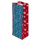 Elegante Moderne Fa. La La La Geschenktüte Für Weinflaschen (Rückseite Schrägansicht)