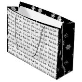 Elegante Moderne Fa. La La La Große Geschenktüte (Vorderseite Schrägansicht)