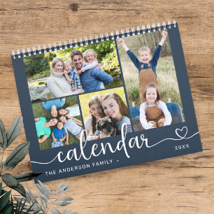 Elegante moderne Familienfotos 2026 Kalender