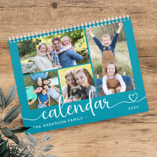 Elegante moderne Familienfotos 2026 Kalender
