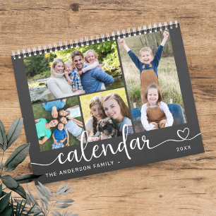 Elegante moderne Familienfotos 2026 Kalender