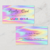 Elegante moderne, farbenfrohe Holographic Loyalty Treuekarte (Vorne/Hinten)