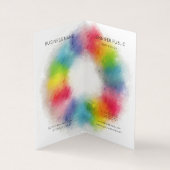 Elegante moderne, farbenfrohe Monogramm-Vorlage Visitenkarten (Innenseite)