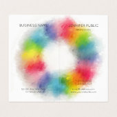 Elegante moderne, farbenfrohe Monogramm-Vorlage Visitenkarten (Innenseite Aufgefaltet)