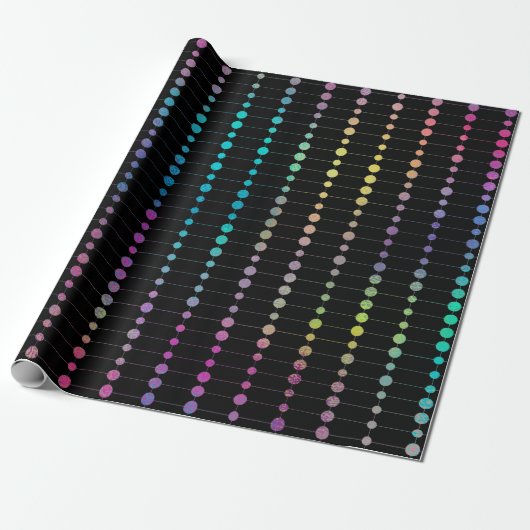 Elegante moderne farbenfrohe Perlen Kreise Dots Mu Geschenkpapier (Ungerollt)